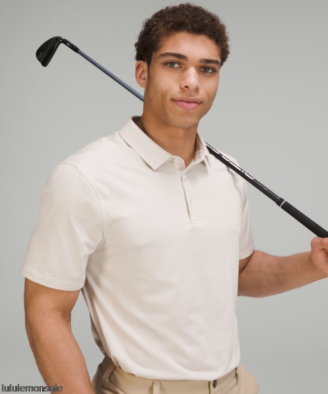 Lululemon Verkauf DELULU740 | White Opal Evolution Kurzarm Poloshirt